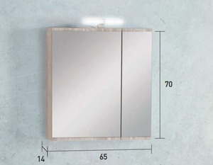 Pro Bagno Elegant 956 - Άνω μέρος A καθρέπτης ντουλάπι με απλίκα LED